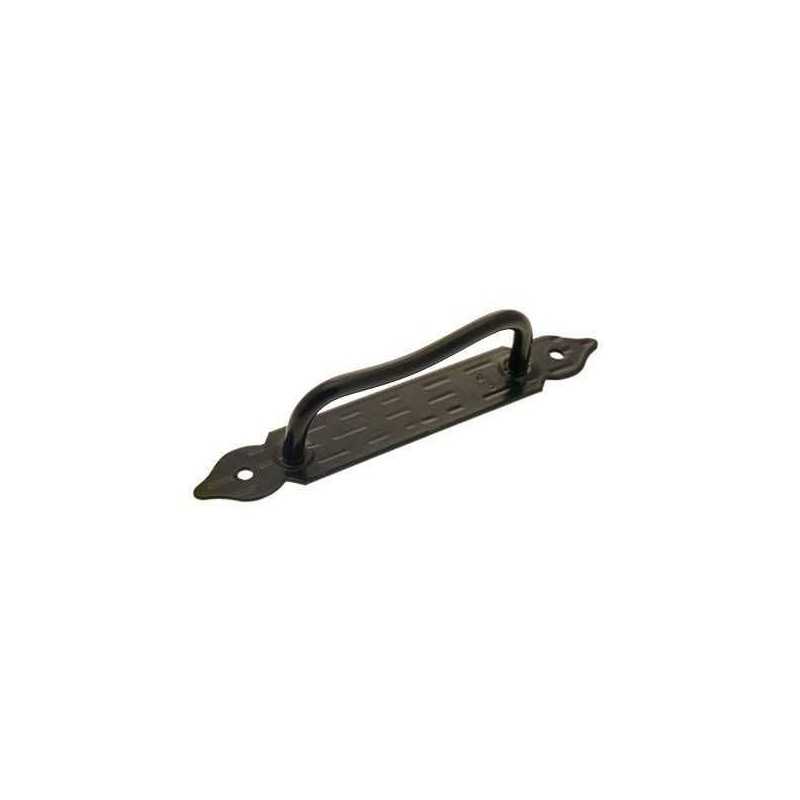MANIGLIA CUORE610 CON PLACCA 19 cm NERA - 