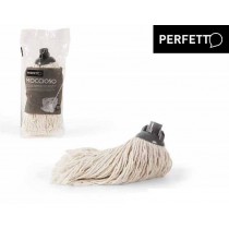 Mocio fiocco lavapavimenti Moccioso Mop in cotone 240g PERFETTO - Perfetto Moccioso Mop per Pavimenti, Cotone, Coccia Grigio/Fi