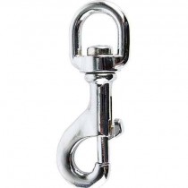 Moschettone a carabina in ottone nichelato 13x73 mm per lunghine e guinzagli - Moschettoni a scatto in ottone nichelato per l
