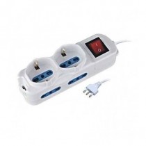 MULTIPRESA 4 BIPRESE + 2 SCHUKO + INTERRUTTORE FRIGGERI - 