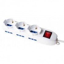 MULTIPRESA 6 BIPRESE + 3 SCHUKO + INTERRUTTORE FRIGGERI - 