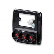 MULTIPRESA A PARETE 3 SCHUKO NERA - 