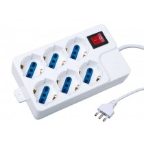 MULTIPRESA COMPATTA 16A 6 SCHUKO + INTERRUTTORE FRIGGERI - 