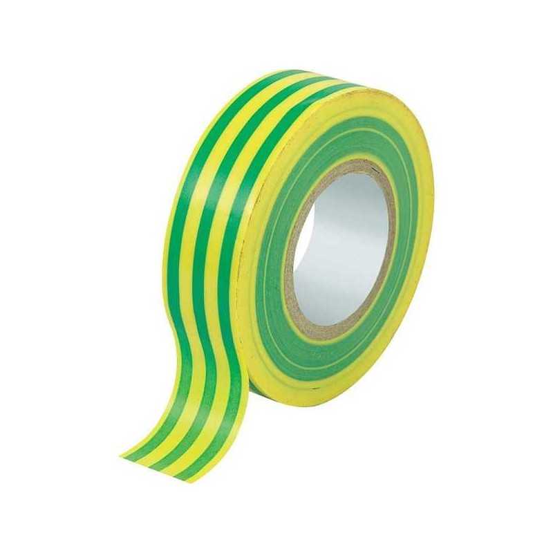 Buy Nastro isolante antifiamma da elettricista Giallo-Verde 19 mm x 25 mt per isolare fili, cavi elettrici e di telecomunicazion