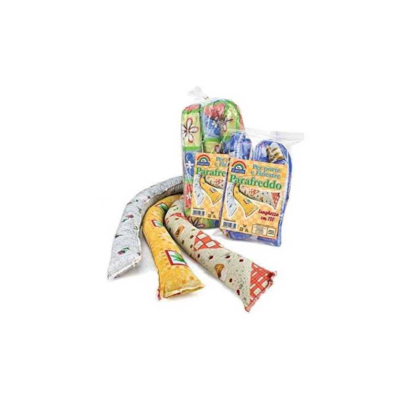 Paraspiffero sottoporta salame rivestito tela cotone Fantasia 140 cm - 