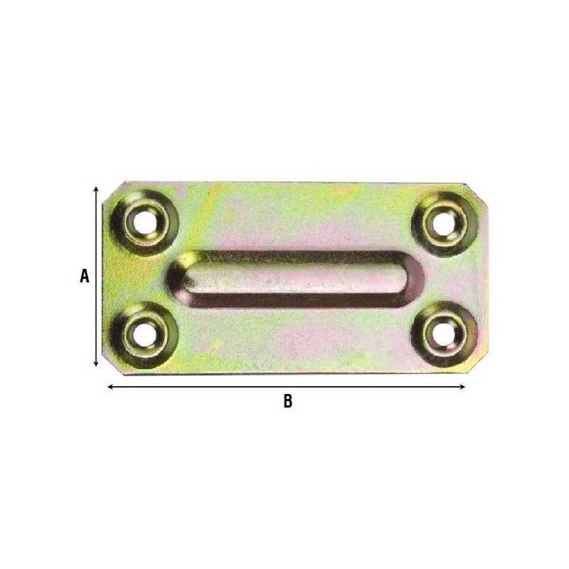 PIASTRINA RETTANGOLARE 35x70mm AL162TR7 ALDEGHI - 