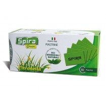 Piastrine antizanzare SPIRAGREEN per fornelli antizanzare 30 pezzi - Piastrine agli oli essenziali utilizzabili anche in local