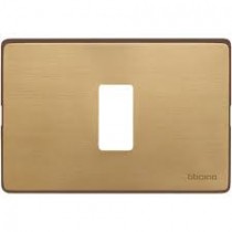 Placca alluminio Tipo MAGIC bronzo 1 foro - Placca a 1 modulo Bticino serie Magic bronzata modello con viti in metallo Utilizz