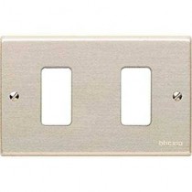 Placca alluminio Tipo MAGIC champagne 2 fori BRICOITALIANO - 