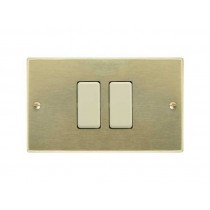 Placca alluminio Tipo MAGIC champagne 2 fori ravvicinati BRICOITALIANO - 