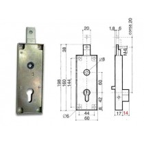 PREFER 6567-0810 SERRATURA BASCULANTE CILINDRO SAGOMATO PREFER - 