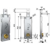 PREFER B511.0010.0200 SERRATURA PORTE BASCULANTI CIL. B-5,5 - 