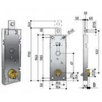 PREFER B551.0810.0200 SERRATURA PORTE BASCULANTI CIL. B-5,5 - 