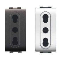 PRESA BIPASSO LIFE 10-16A ELETTROCANALI  - Presa bipasso 10-16A Serie MY LIFE 1 moduli con sistema di sicurezza.
Colori disponib