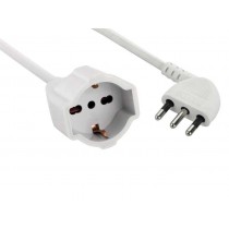 PROLUNGA LINEARE CAVO 3x1 SPINA 16A + PRESA SCHUKO 3 Metri BIANCA FRIGGERI - 
