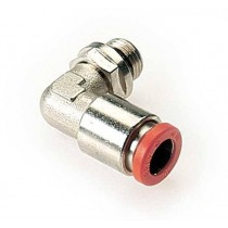 Raccordo rapido per aria compressa 90°, attacco maschio 1/4" per tubo Ø 8mm - 