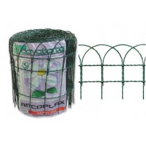RETE AIUOLE PLASTICATA ARCOPLAX H 40cm CAVATORTA - Rete metallica plasticata a maglia differenziata, con bordatura ad archi nel