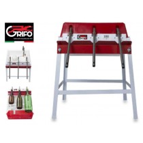 Riempibottiglie a 3 attacchi Inox con vasca moplen per imbottigliamento vino GRIFO - 