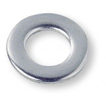Rondella piatta in ferro zincato larga Ø 10x20mm per fissaggio viti e bulloni - Rondella piatta in ferro zincato larga. UNI 65