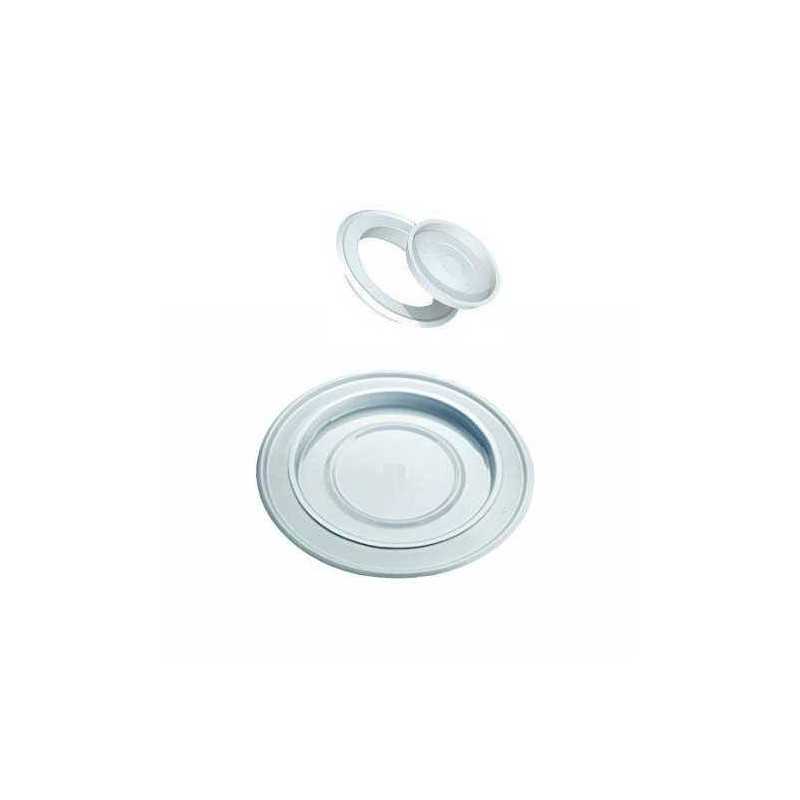 Rosone in lamiera smaltata per stufa BIANCO Ø 12 cm - 