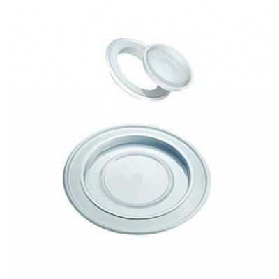 Rosone in lamiera smaltata per stufa BIANCO Ø 12 cm - 