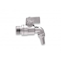 Rubinetto salvagoccia olio in ottone cromato con valvola a sfera 1/2" - 
