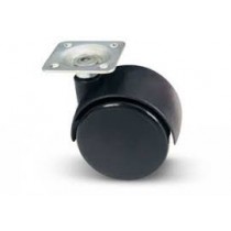 RUOTA NYLON GIREVOLE CON PIASTRA Ø 30 - 