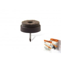 SCIVOLI PLASTICA E FELTRO CON CHIODO Ø 24mm 8P - 