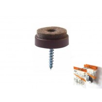 SCIVOLI PLASTICA E FELTRO CON VITE Ø 24mm 8P - 
