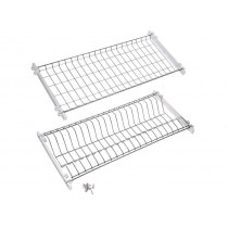 Scolapiatti da pensile in acciaio cromato 56 cm   - Realizzato in resistente metallo cromato per una lunga durata.
4 staffe di s