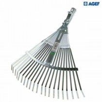 Rastrello scopa per foglie regolabile a ventaglio AGEF-851, 22 denti piatti AGEF - ✅ Rastrello scopa 22 denti piatti zincati ✅