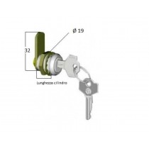 SERRATURA APPLICARE MOBILE CILINDRO Ø 19mm L20mm NICHELATO GIUSSANI GIUSSANI - 