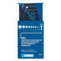SET 9 CHIAVI ESAGONALI 1,5 -10 MM FERVI - 