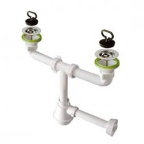 SIFONE LAVELLO 2 VIE Ø 1"¼ CON PILETTA - 