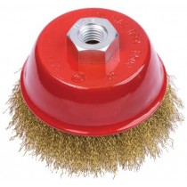 Spazzola a tazza in acciaio ondulato Poggi foro M14 Ø 60 mm per sverniciare, pulire metalli, togliere ruggine e saldatura POGGI 
