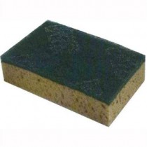 Spugna in poliuretano con fibra abrasiva verde Pro-800 mm 90x140x34 PERFETTO - Spugna in poliuretano color tabacco con fibra ab
