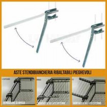STENDIPANNI BALCONE ZINCATO PIEGHEVOLE 2PZ - Zanche stendibiancheria balcone pieghevole Verniciatura epossidica ferromicaceo a