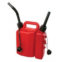 TANICA CARBURANTI DOPPIO USO 3,5lt + 1,5lt - Tanica carburanti in plastica doppio uso con beccucci. Omologata per trasporto id