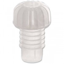Tappi imbottigliamento spumante in plastica a fungo alettati, conf. da 100 pezzi   - Tappi a fungo alettati in polietilene neutr