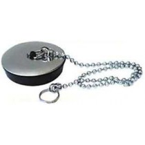 Tappo per lavello da bagno in metallo cromato con catena Ø 40mm - Tappo per lavello da bagno, fornito con una catena a sfera l
