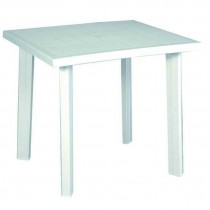 TAVOLO PLASTICA QUADRATO FIOCCO BIANCO 80x75cm - 