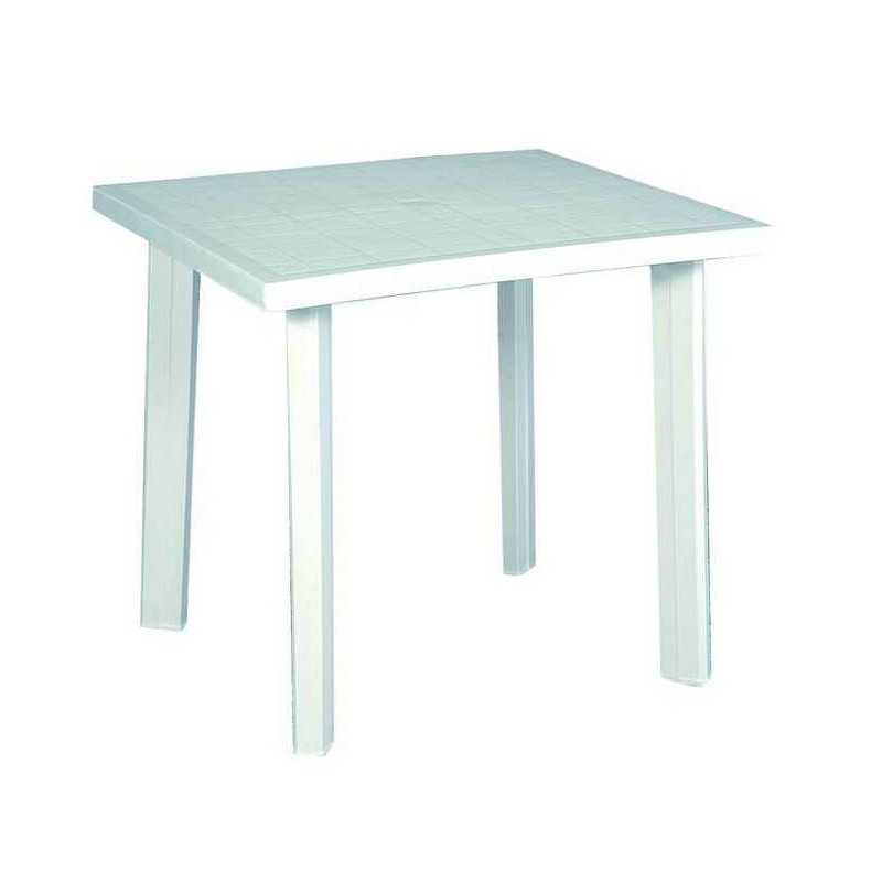 TAVOLO PLASTICA QUADRATO FIOCCO BIANCO 80x75cm