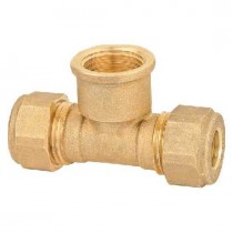 BICONO OTTONE A "T" FEMMINA 12x1/2"x12 EFFEBI  - 