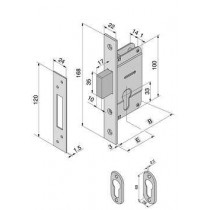 WELKA 020.25.00.0 SERRATURA DA INFILARE CILINDRO SAGOMATO WELKA - 