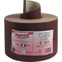 CARTA ABRASIVA CON VELCRO L80mm GRANA 60 IMPERIAL - Carta resinata E28 al corindone, larghezza 80mm Legante resina fenolica Cos