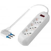 MULTIPRESA 3 SCHUKO + BIPRESE CON INTERRUTTORE, SPINA 10A POLY POOL S.P.A.  - 