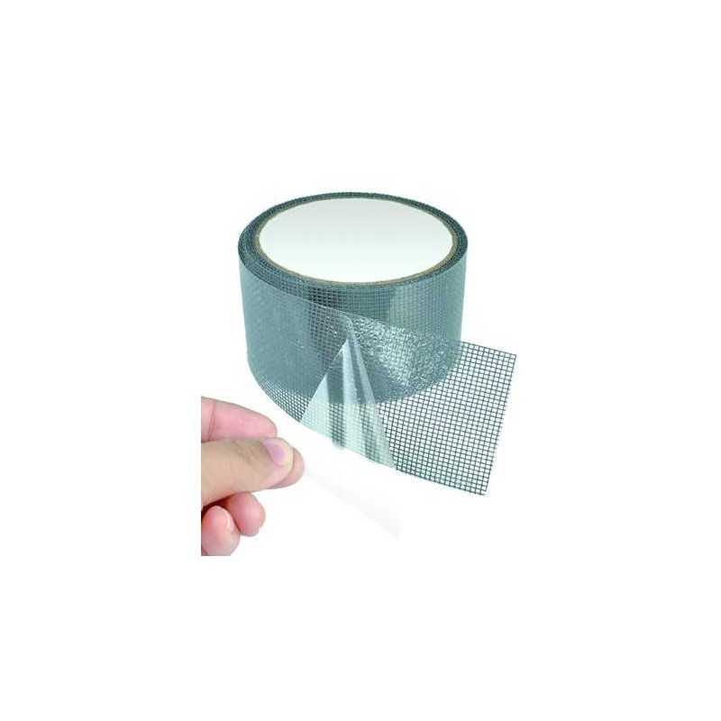 Nastro di rete adesiva ripara zanzariere altezza 5 cm, lunghezza rotolo 2 metri - Nastro di rete adesiva ripara zanzariere altezza 5 cm, lunghezza rotolo 2 metri -