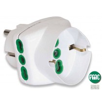 ADATTATORE TRIPLO 3 BIPRESE + SCHUKO SPINA SCHUKO FME82230 FANTON - 