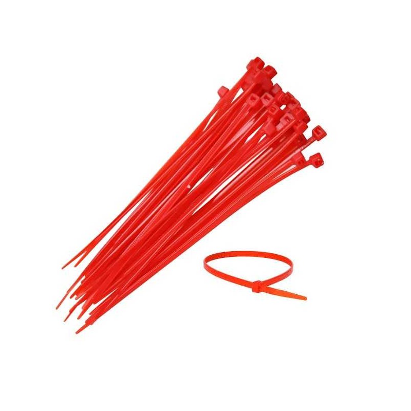 Buy Fascette cablaggio stringicavo fermacavo elettricista Rosso 140x3,6 100P 