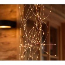 Buy Festone luminoso luci natale a cascata microluci 15 fili da 32 led BIANCO CALDO per interno/esterno 